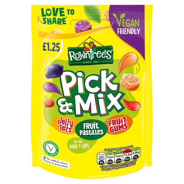 Rowntree's Pick & Mix Vegan Friendly Sweets Sharing Bag 120g