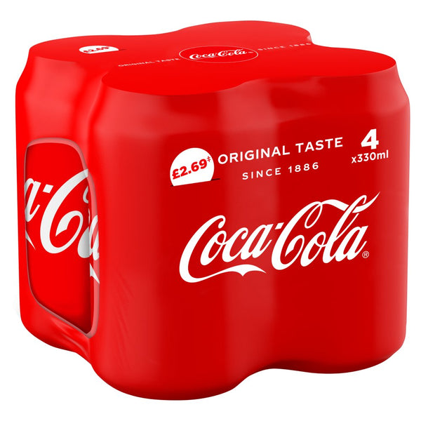 Coca Cola  Original 4 Pack 4 X 330Ml