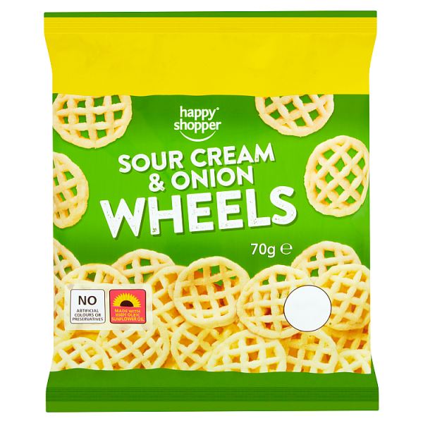Happy Shopper Sour Cream And Onion Wheels 70G